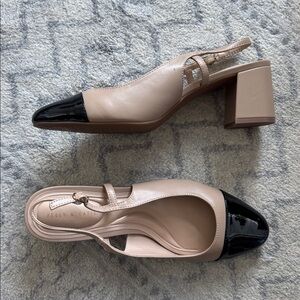 NWOT Kelly and Katie Block Heels Nude and Black